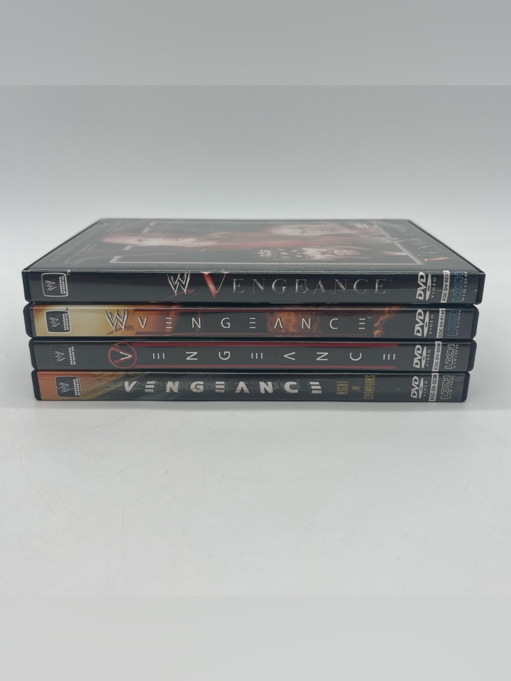 Lot of 4 WWE Vengeance 2002, 2004, 2006, 2007 DVD Bundle